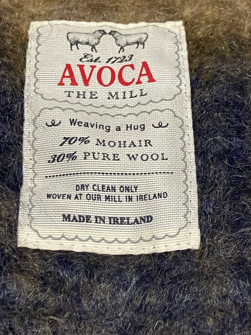 【モヘア70%！】AVOCA アイルランド製 ブランケット