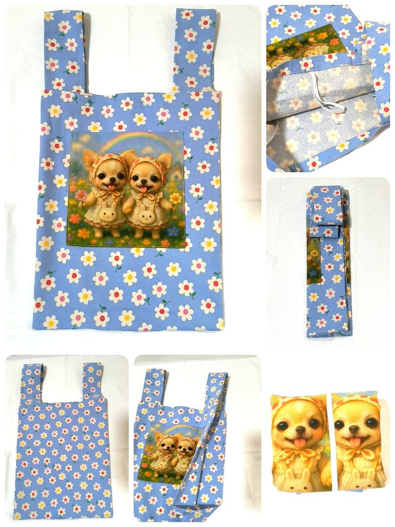 An＊様】ハンドメイドオーダー★チワワ★巾着&バッグ&ストラップ&ポーチ6点