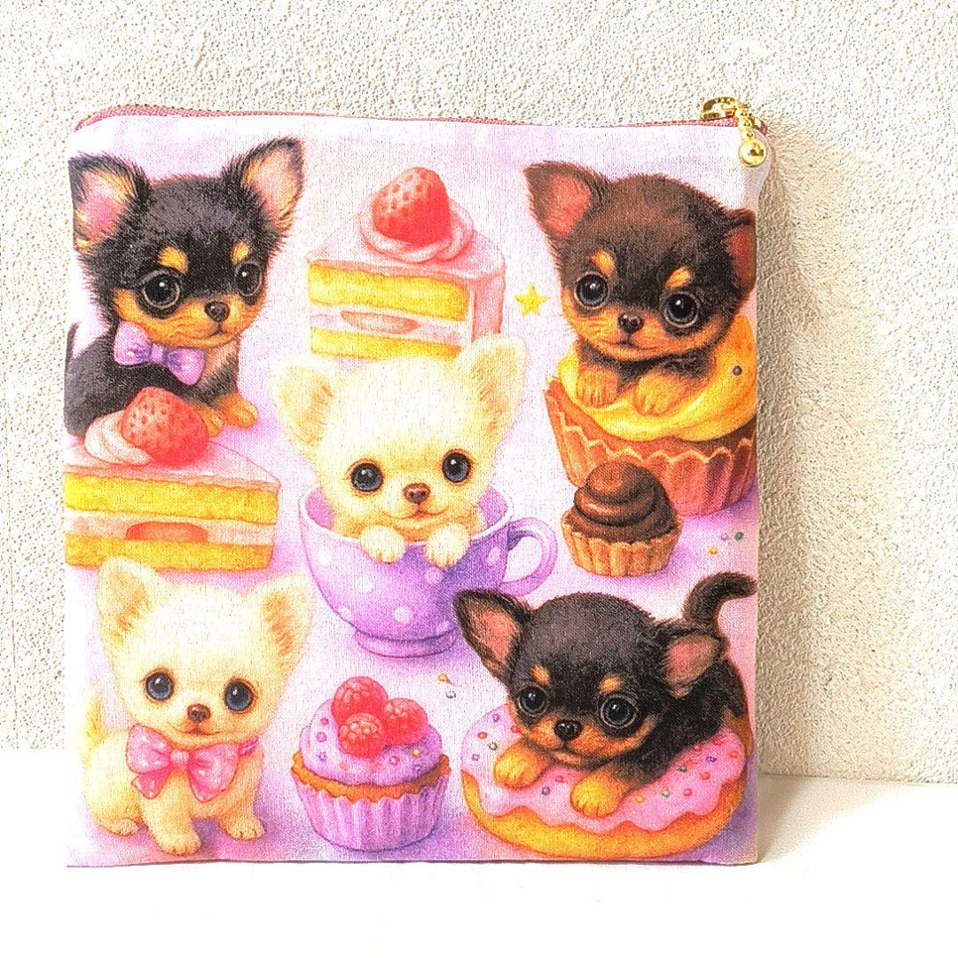 An＊様】ハンドメイドオーダー★チワワ★巾着&バッグ&ストラップ&ポーチ6点