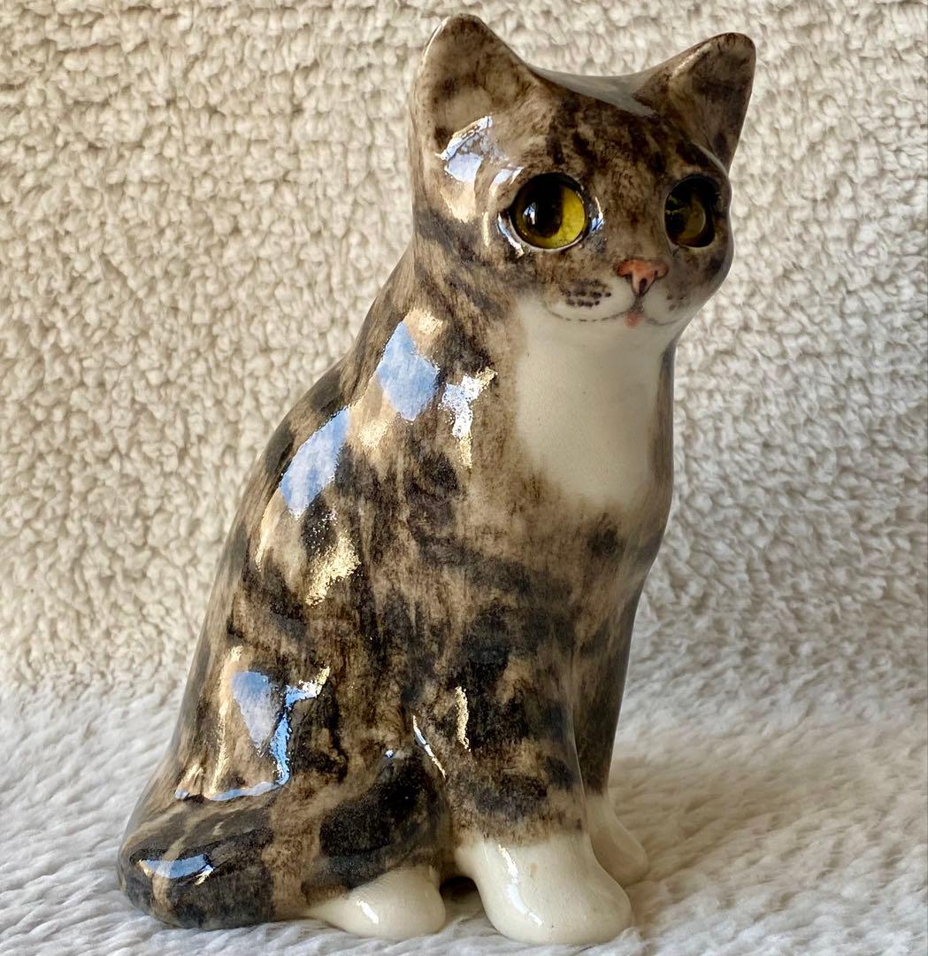 サイズ2　ウィンスタンレイキャット　ケンジントンキャット　キジトラ仔猫　貫入無し