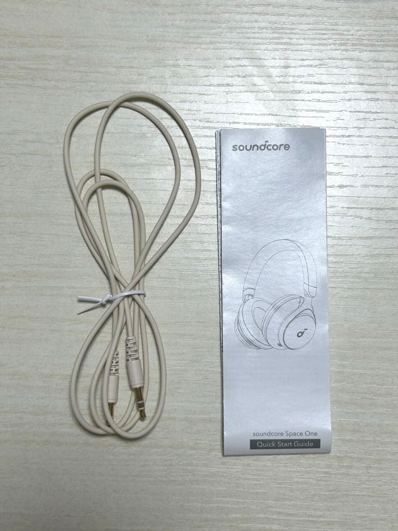 【美品】soundcoreSpaceOne ワイヤレスヘッドホン/クリーム色