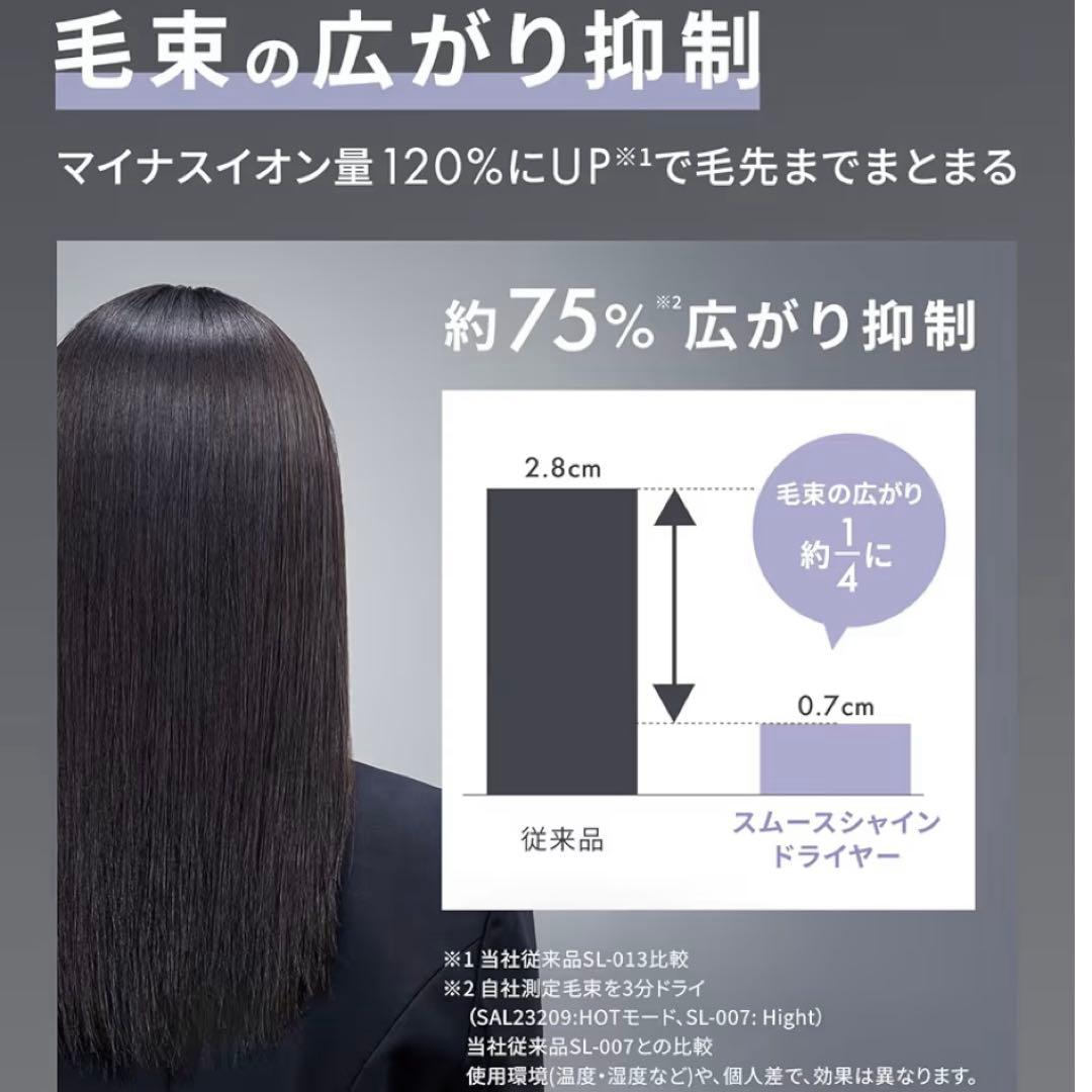 新品☆未使用SALONIA サロニア スムースシャイン ドライヤー グレー