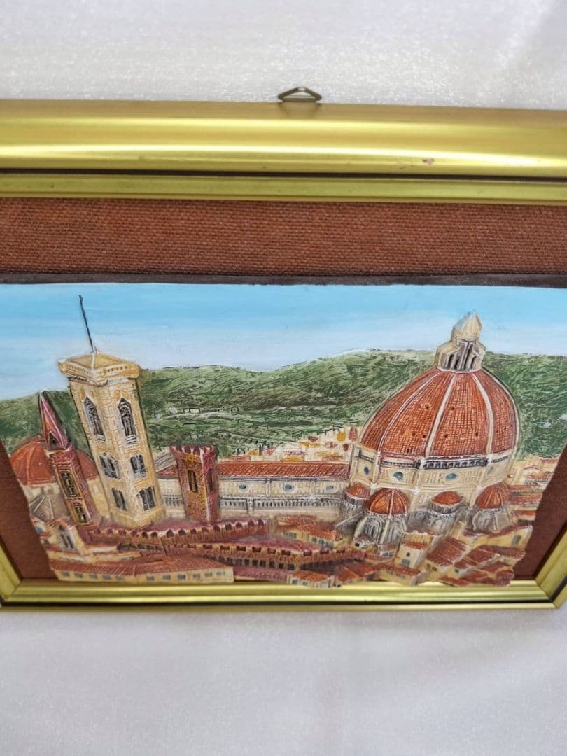三越デパートローマ店購入品　立体絵画　フィレンツェの風景 　立体アート