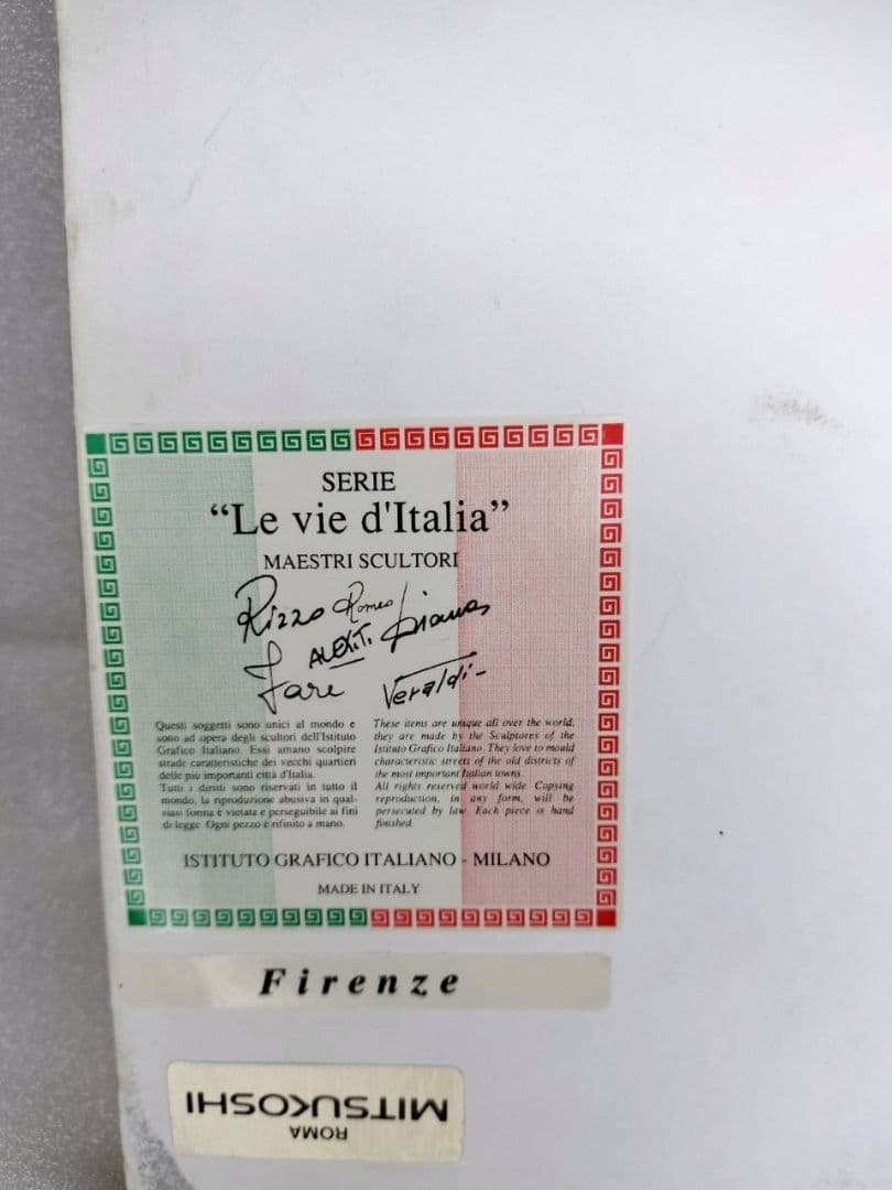 三越デパートローマ店購入品　立体絵画　フィレンツェの風景 　立体アート