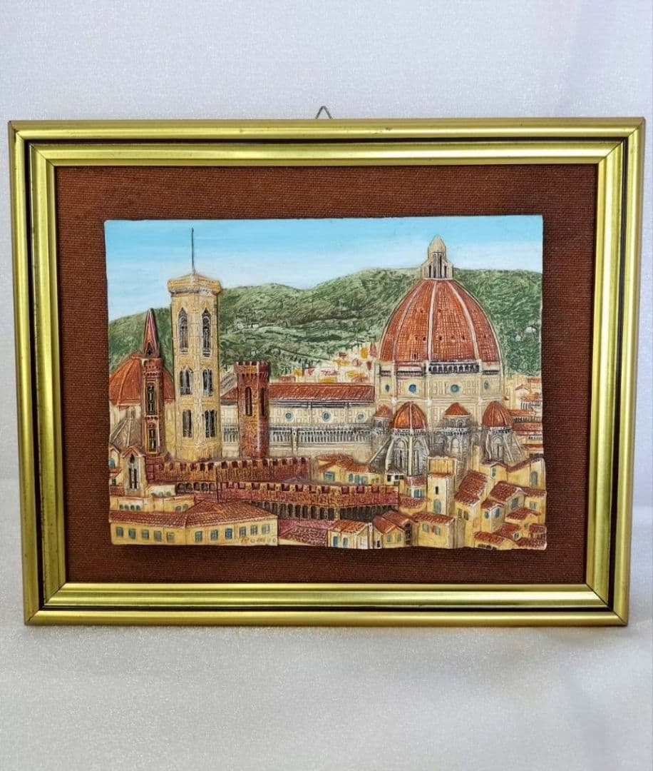 三越デパートローマ店購入品　立体絵画　フィレンツェの風景 　立体アート