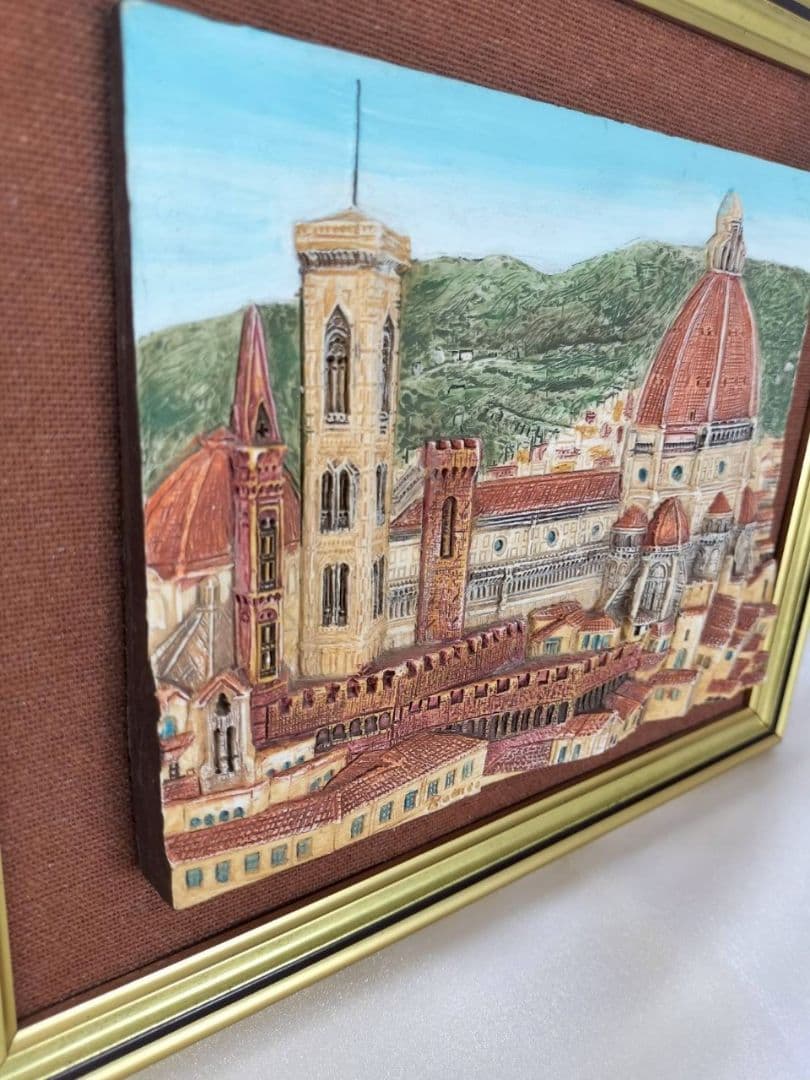 三越デパートローマ店購入品　立体絵画　フィレンツェの風景 　立体アート
