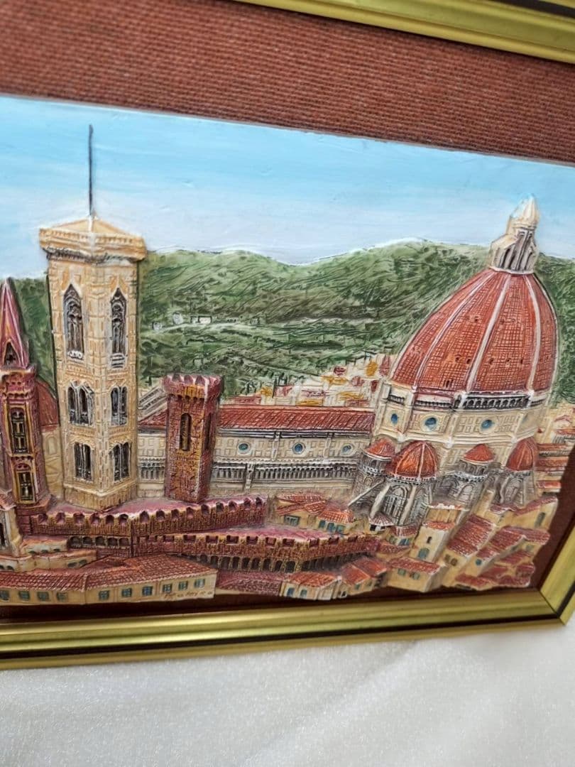 三越デパートローマ店購入品　立体絵画　フィレンツェの風景 　立体アート