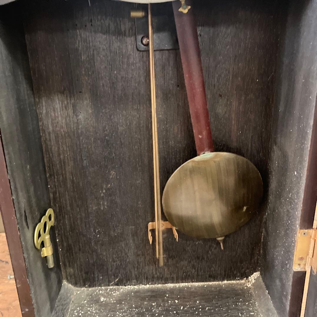 E-3 ジャンク品 昭和レトロ K. YORITU CLOCK 柱時計 振り子