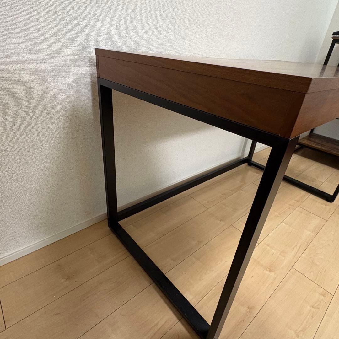 ウォールナットデスク PCデスク 幅1200 ※別売りのチェスト購入必須