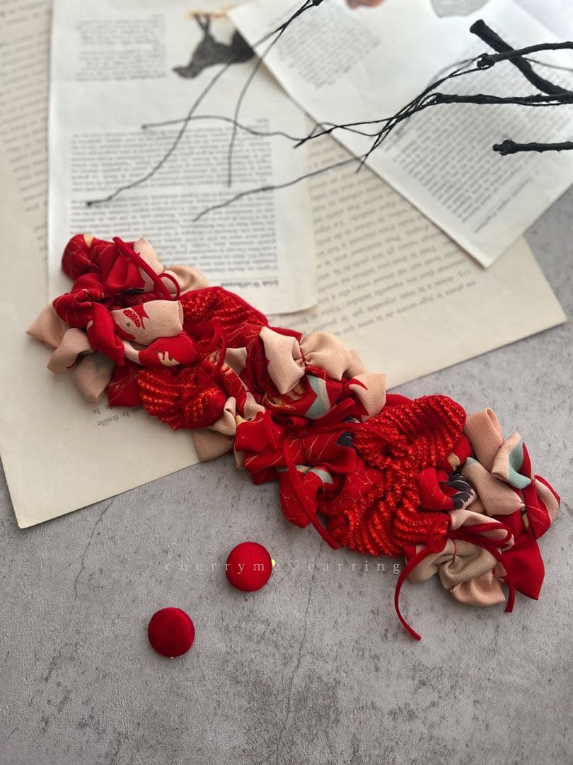 七五三　七五三髪飾り　ヘッドドレス　着物髪飾り　リメイク髪飾り　095