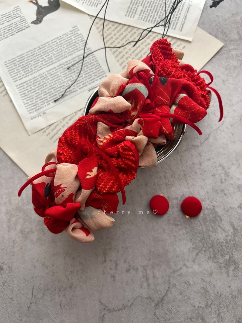 七五三　七五三髪飾り　ヘッドドレス　着物髪飾り　リメイク髪飾り　095