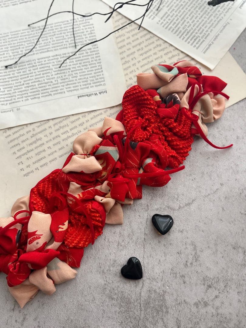 七五三　七五三髪飾り　ヘッドドレス　着物髪飾り　リメイク髪飾り　095