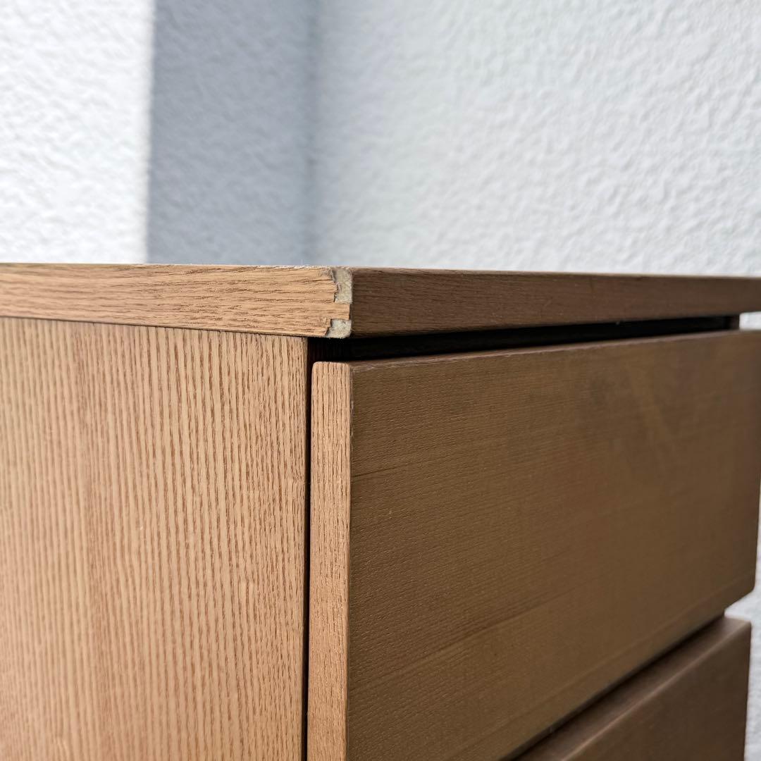 【廃盤】MUJI 木製4段チェスト W400