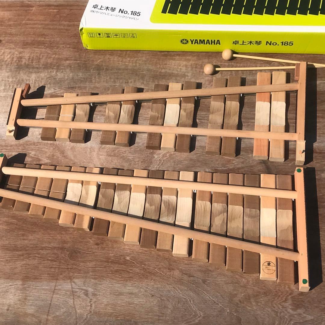 【極美品】ヤマハ 卓上木琴 No.185｜30音/半音/マレット/外箱付き