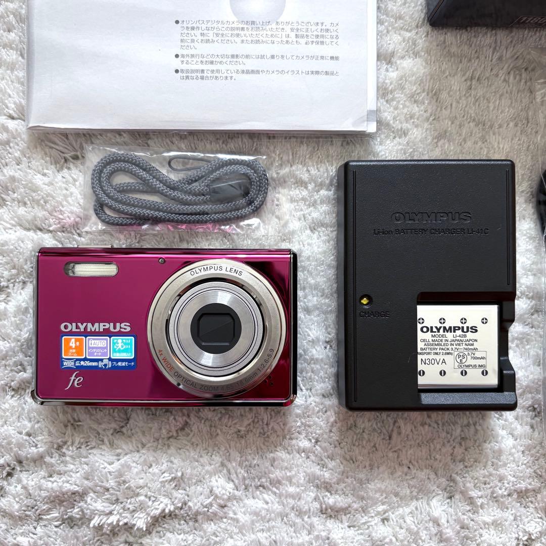 極上品【動作品】OLYMPUS オリンパス fe FE-4000 レトロコンデジ