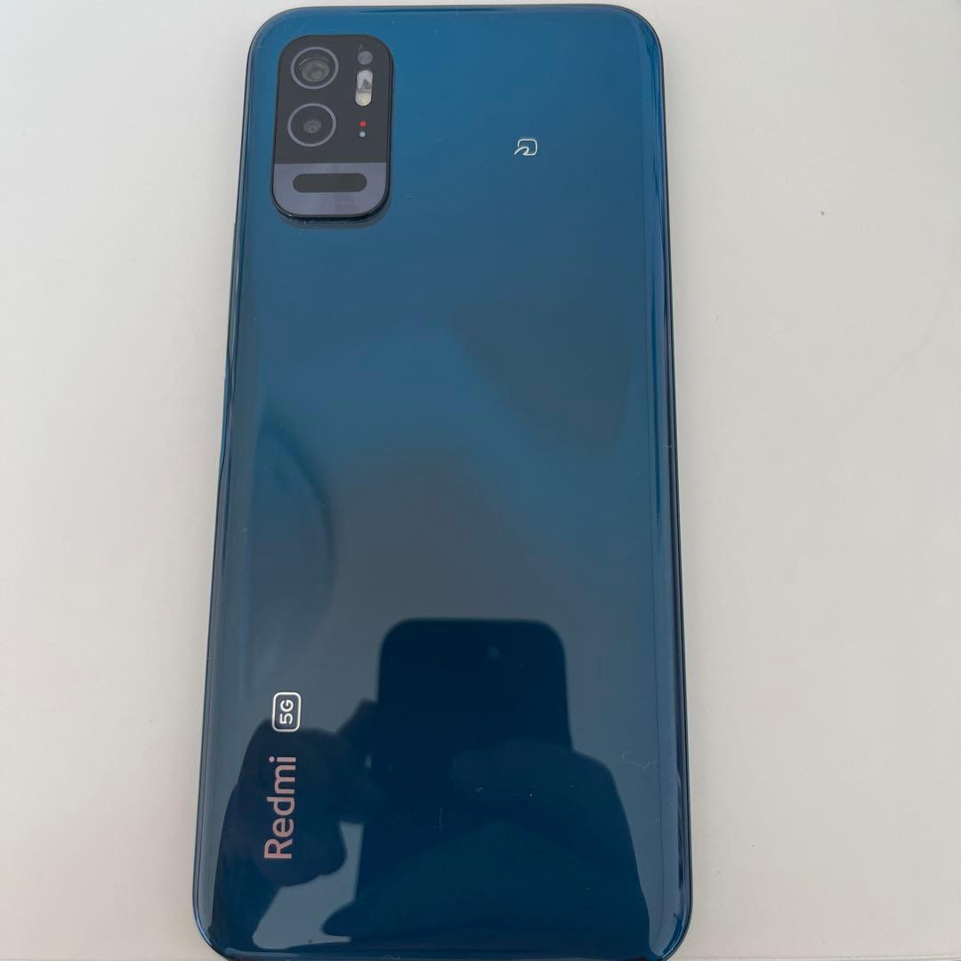 青色スマートフォン USB-C ヘッドフォンジャック