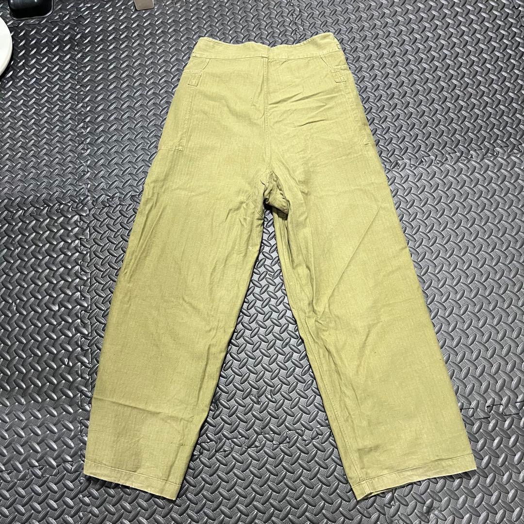 【実物】40s US ARMY M-43 HBT パンツ フランス軍スタンプ