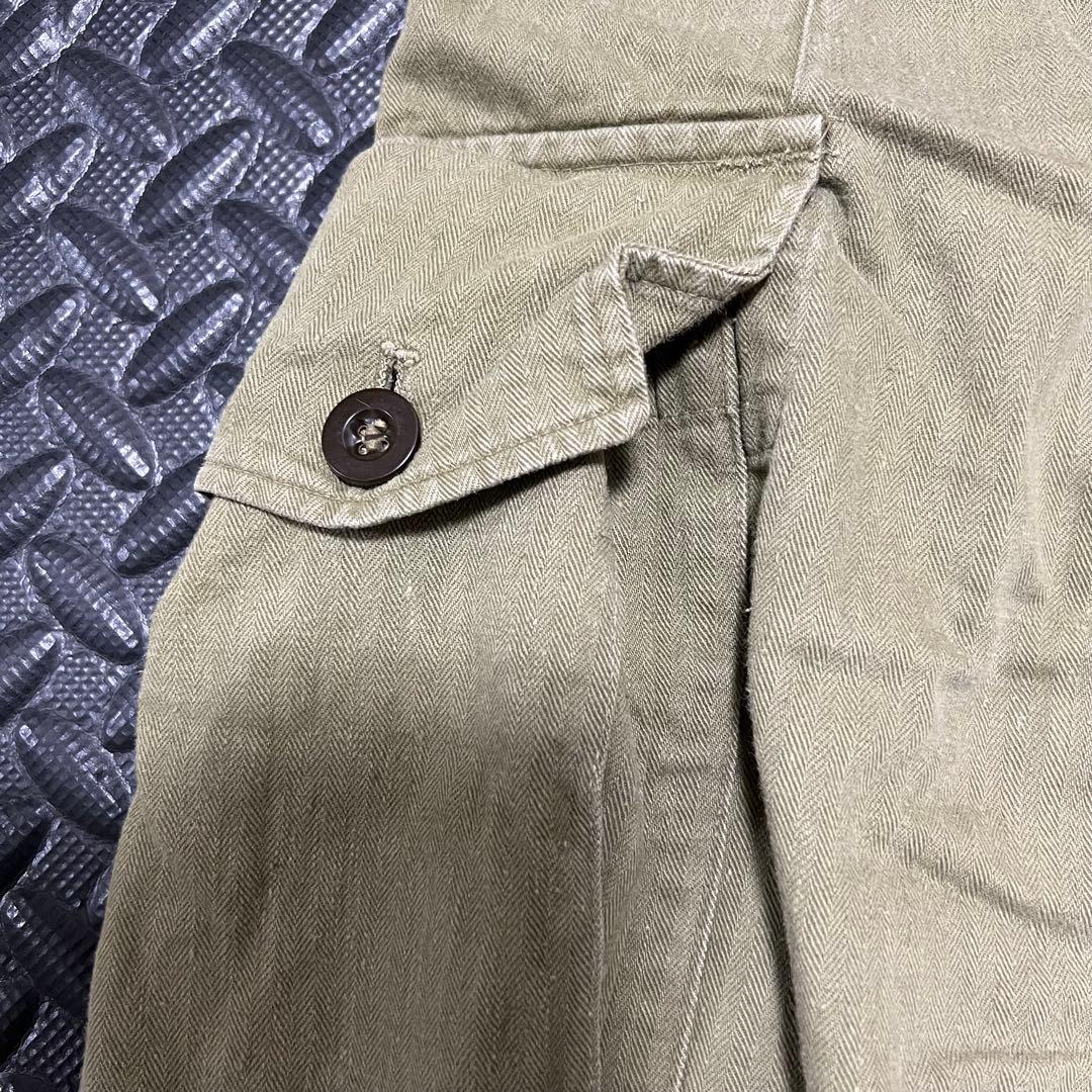 【実物】40s US ARMY M-43 HBT パンツ フランス軍スタンプ