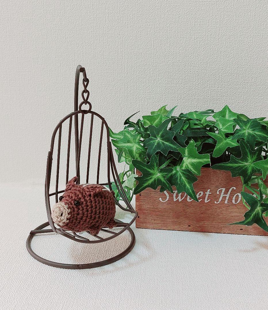 あみぐるみ　うり坊　イノシシ　どんぐり　もみじ　【受注製作になります】