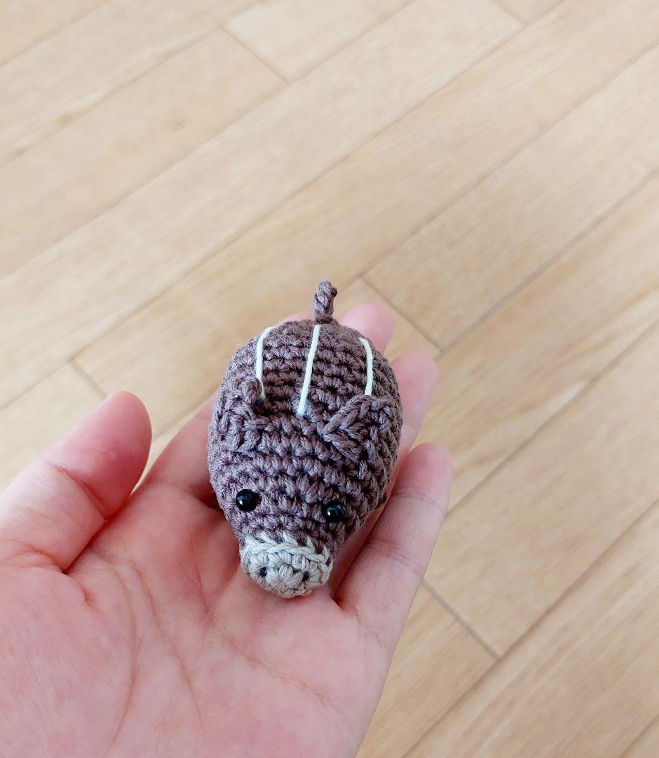 あみぐるみ　うり坊　イノシシ　どんぐり　もみじ　【受注製作になります】