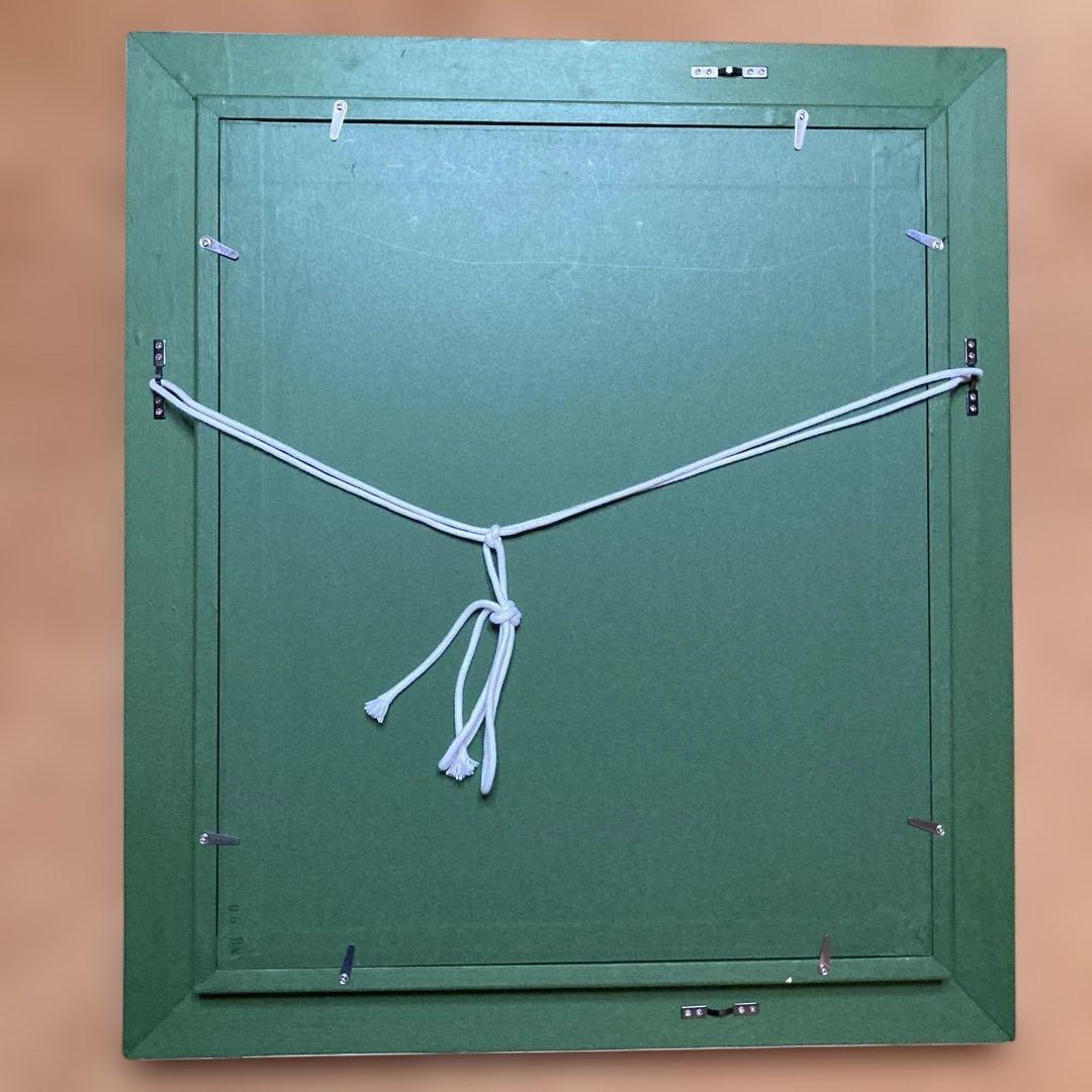 林武【ばら】油彩共同印刷複製画　　額縁62.6×55cm絵￼45.5×38cm￼