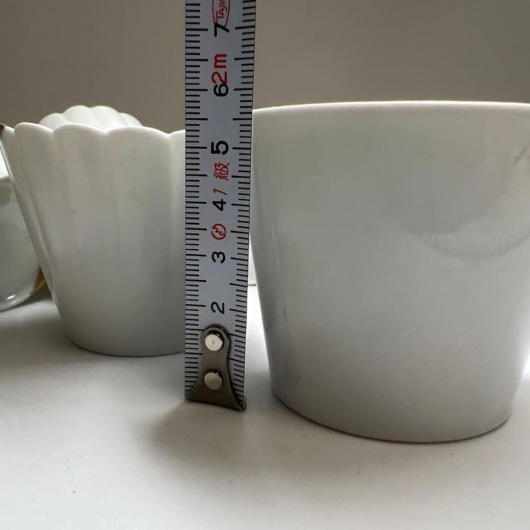 江戸中期　柿右衛門白磁6客　口径6.5/7㎝　東Y8-0216④