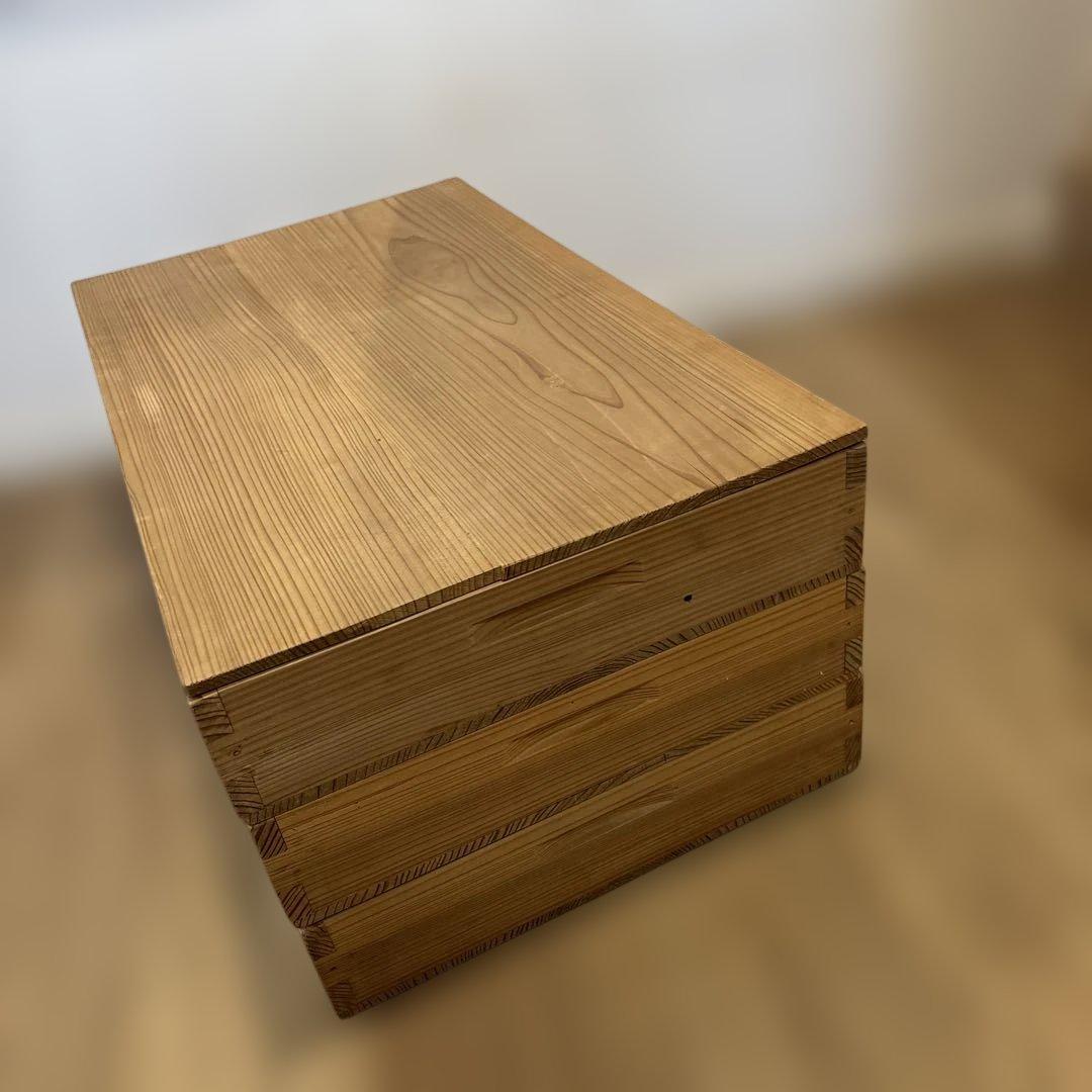 木製 もろぶた３段（大)　もろぶた　ばんじゅう　まつぶた　餅箱　正月準備道具