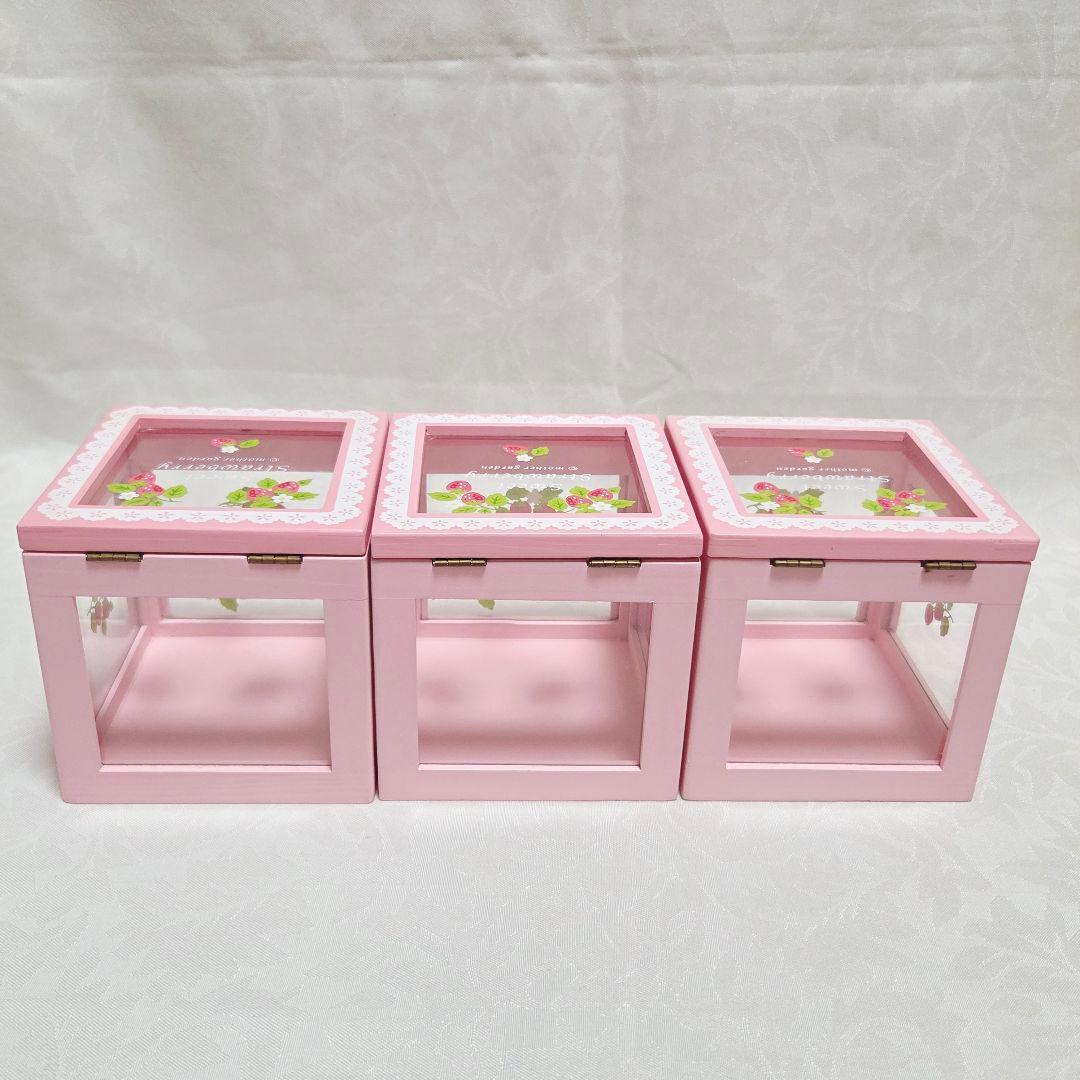 マザーガーデン　いちご　小物入れ　箱　陶器　キャニスター　廃盤　平成レトロ