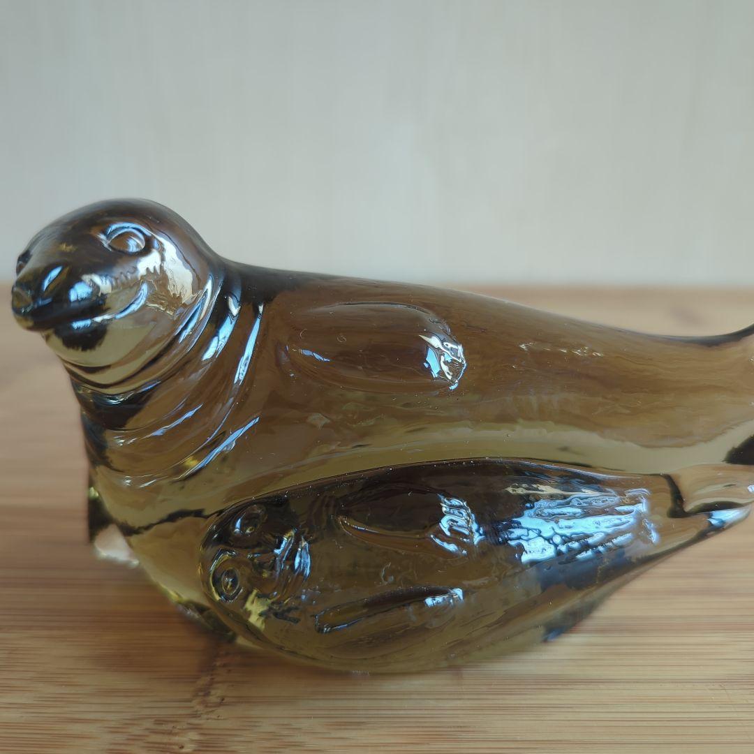 限定4500体 KOSTA BODA WWF 世界自然保護基金 　アザラシの親子