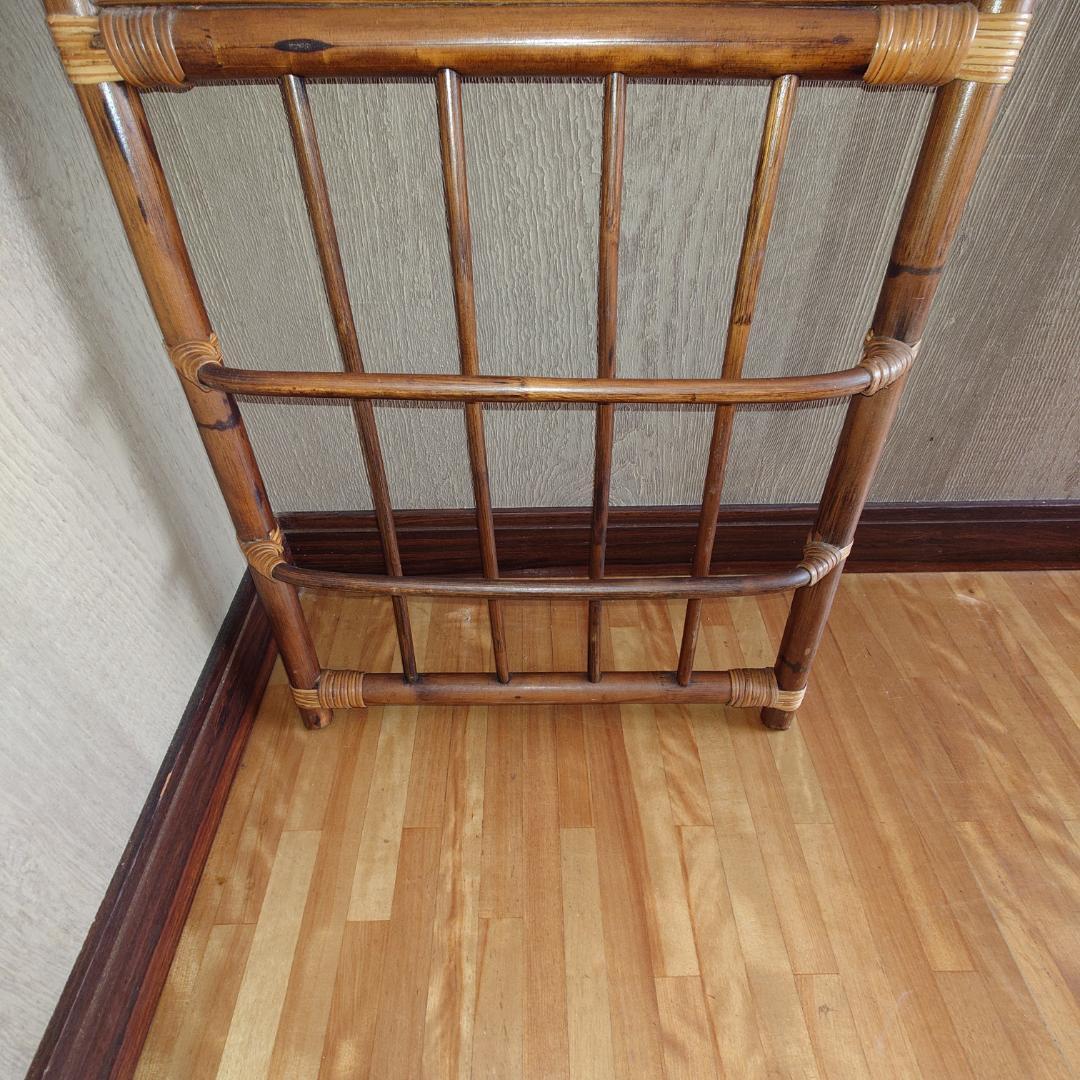 ラタン製スタンドミラー 高さ142cm【匿名配送】