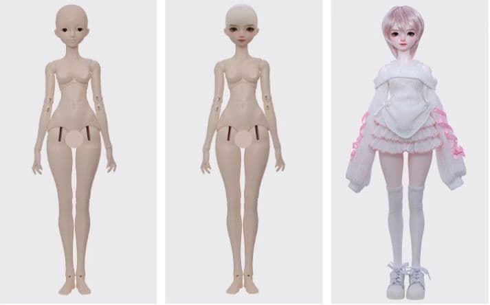 AX112 BJD 1/4 ドール本体 Mumu 球体関節人形 ハンドメイド
