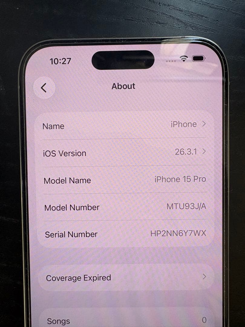 Apple iPhone 15 Pro 本体　MTU93J/A