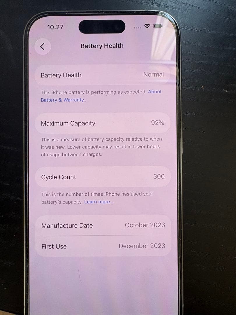 Apple iPhone 15 Pro 本体　MTU93J/A