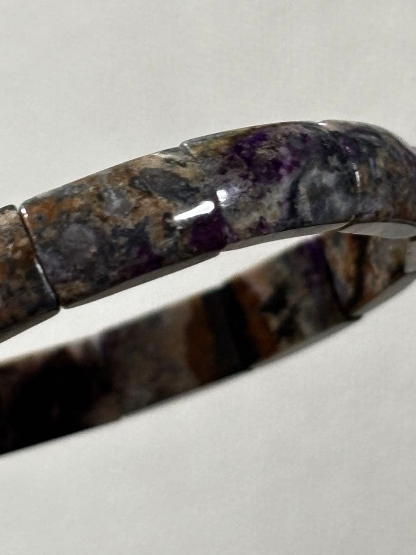 鑑定書付きスギライトバングル天然石NO641