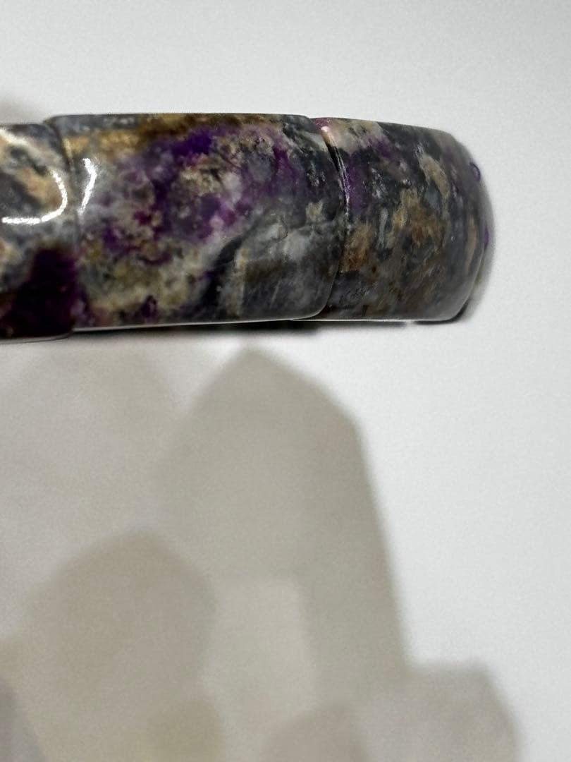 鑑定書付きスギライトバングル天然石NO641