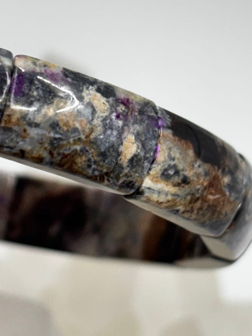 鑑定書付きスギライトバングル天然石NO641