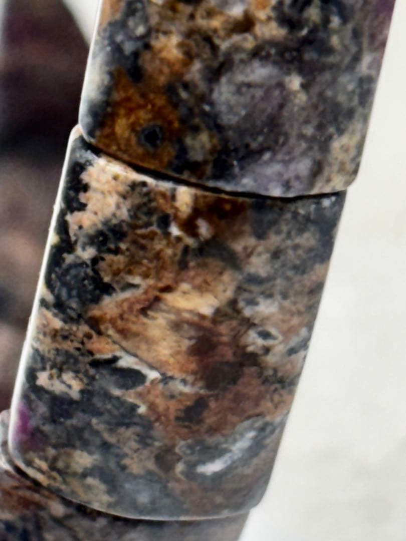 鑑定書付きスギライトバングル天然石NO641