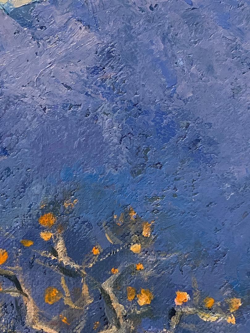 「真作」三塩雅博「ふるさと」風景画　油彩画　額装　サイン有り　F6号