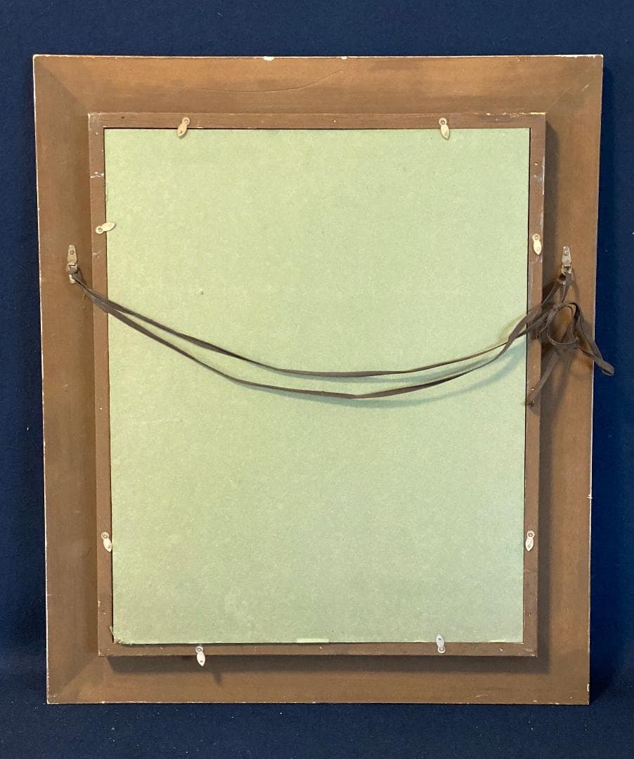 「真作」三塩雅博「ふるさと」風景画　油彩画　額装　サイン有り　F6号