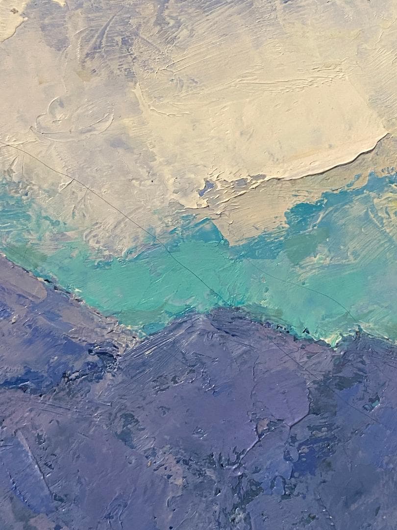 「真作」三塩雅博「ふるさと」風景画　油彩画　額装　サイン有り　F6号