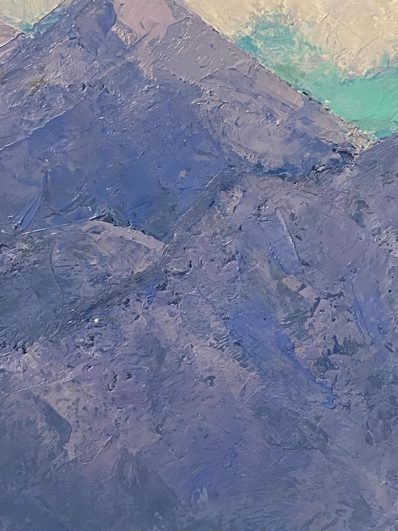 「真作」三塩雅博「ふるさと」風景画　油彩画　額装　サイン有り　F6号