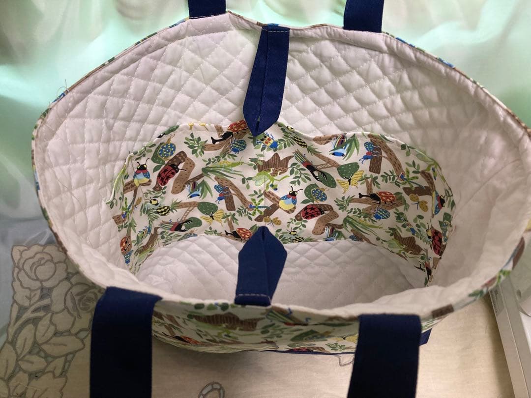 【オーダー可能商品】昆虫（ネイビー）　入園入学セット　ハンドメイド
