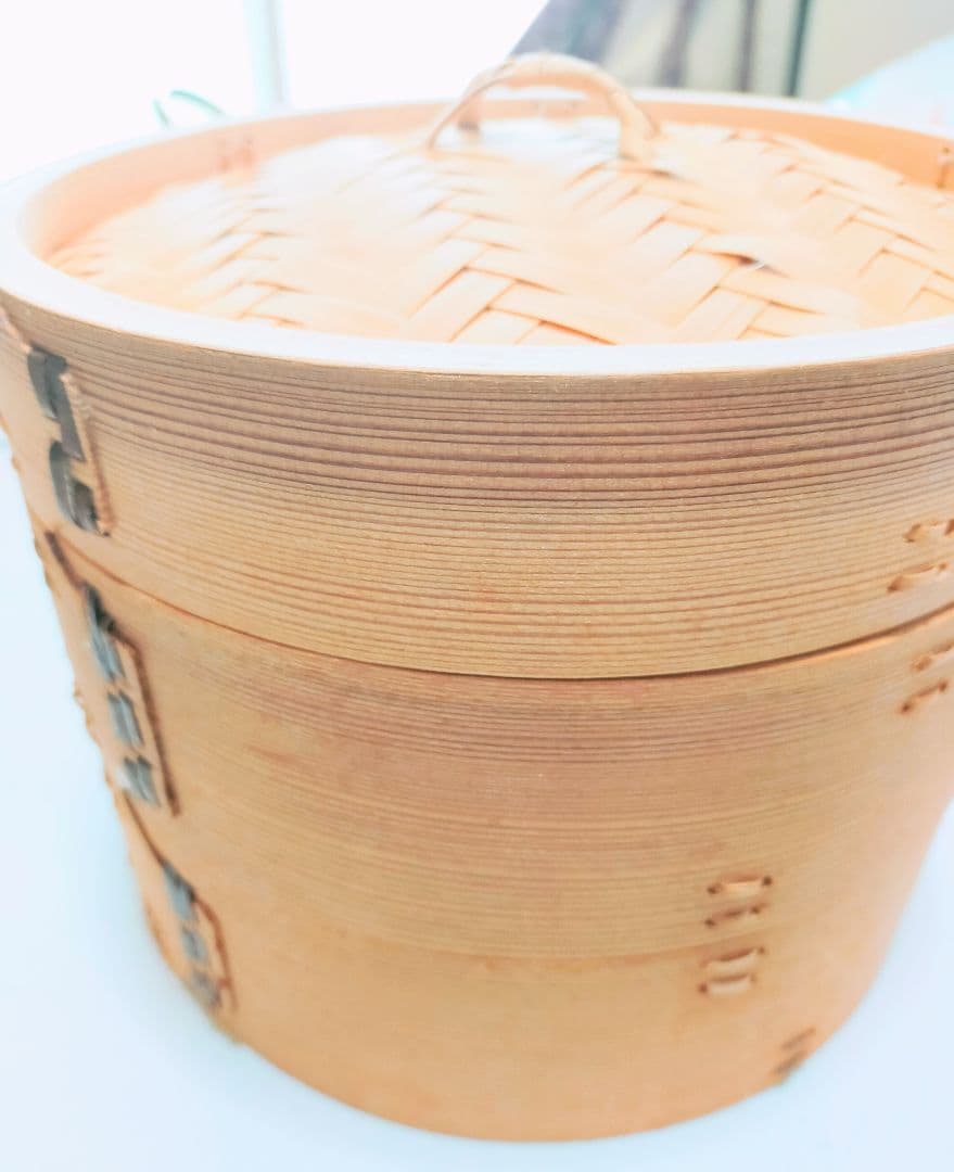 未使用 中華せいろ かごや 21cm 3段セット 竹 蒸籠 セイロ 蒸し器