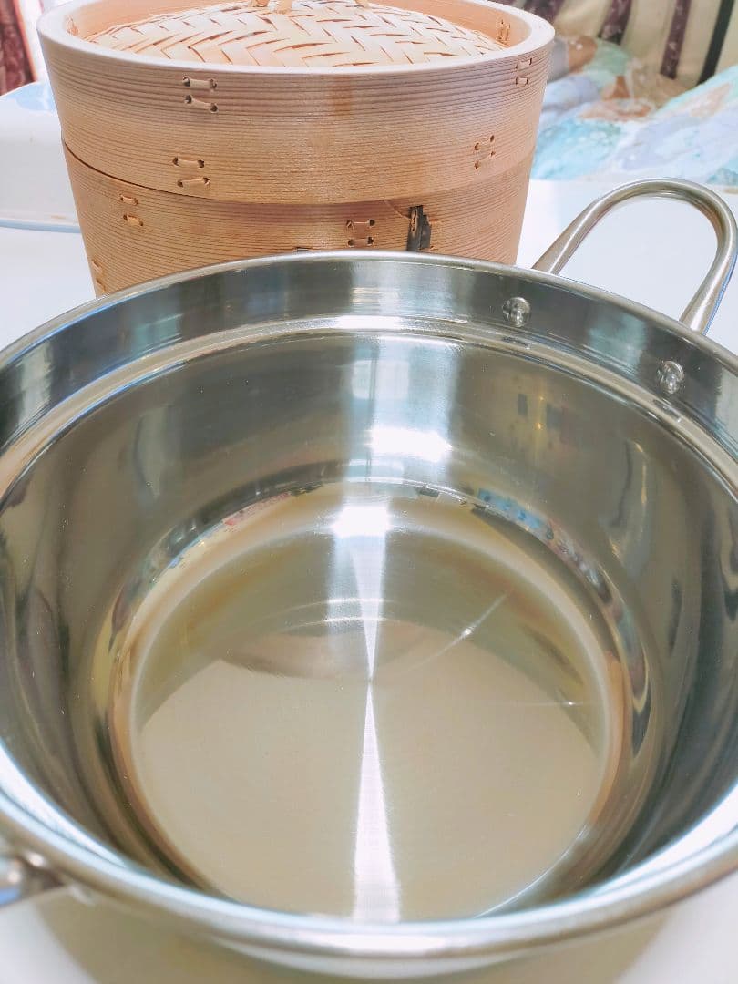 未使用 中華せいろ かごや 21cm 3段セット 竹 蒸籠 セイロ 蒸し器