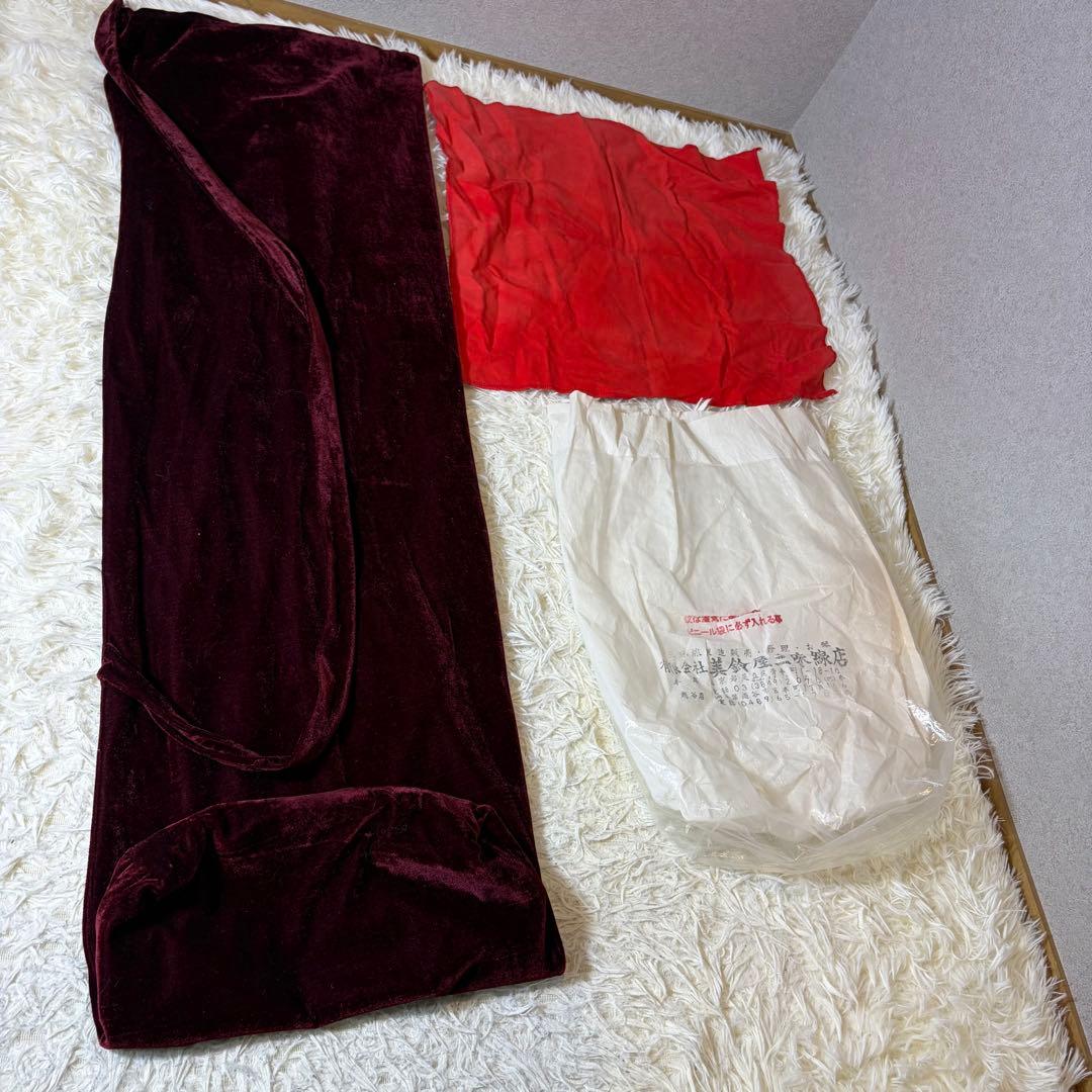 美品 津軽三味線 「美鈴」太棹　正寸　合皮　花梨　東さわり 胴掛け 銀河印