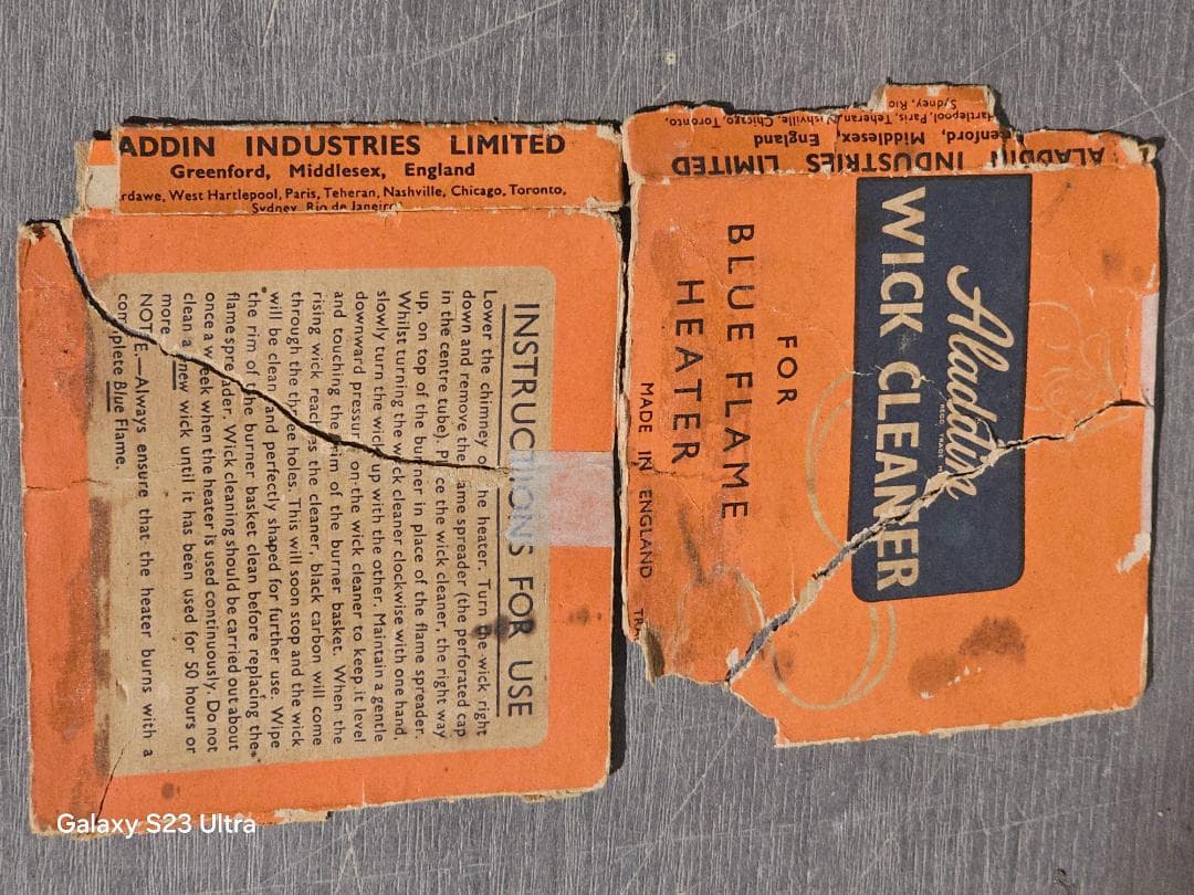 アラジンストーブ部品 　芯カッターと、天板ハンドル　１９６０年代イギリス製