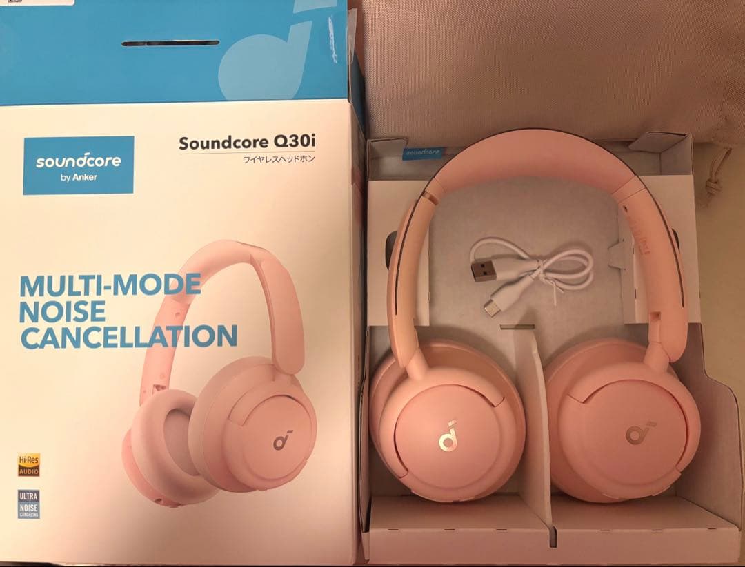 美品　 Anker Soundcore Q30i ピンク 箱付き