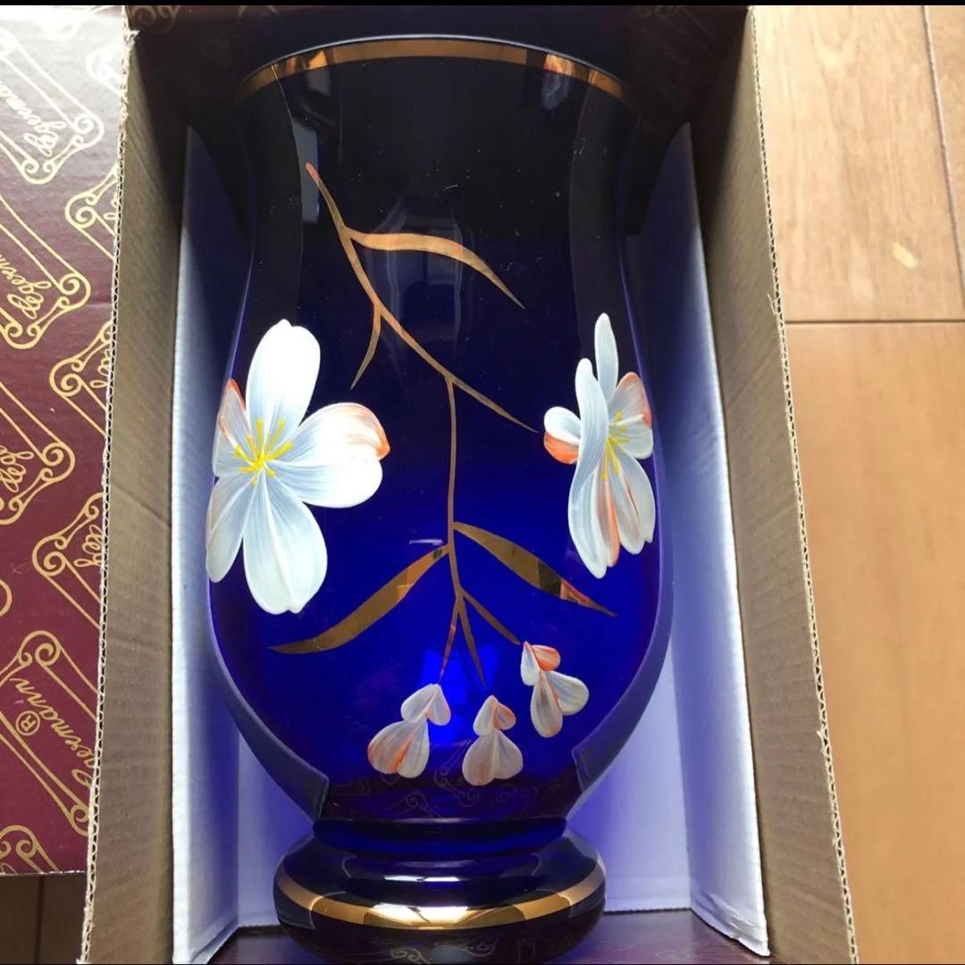 未使用　Laska Bohemia Glassラスカボヘミアガラス　花瓶