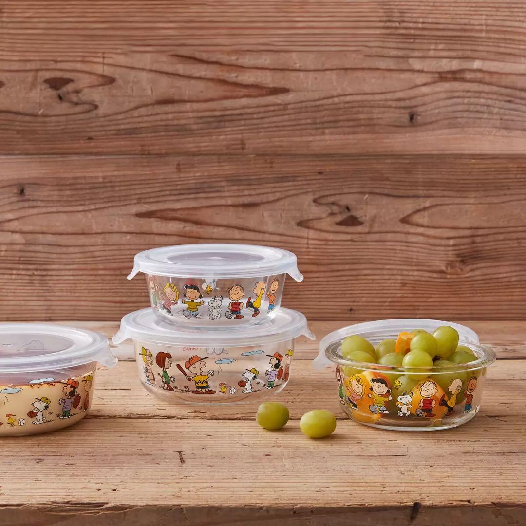 パイレックス スヌーピー ガラス保存容器 ラウンド　ストレージセット　8pcs