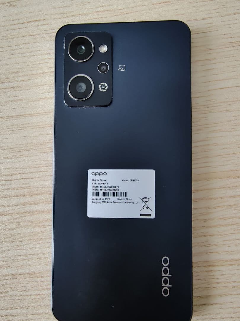 OPPO RENO7ACPH2353 6GB/128GB ブラック SIMフリー